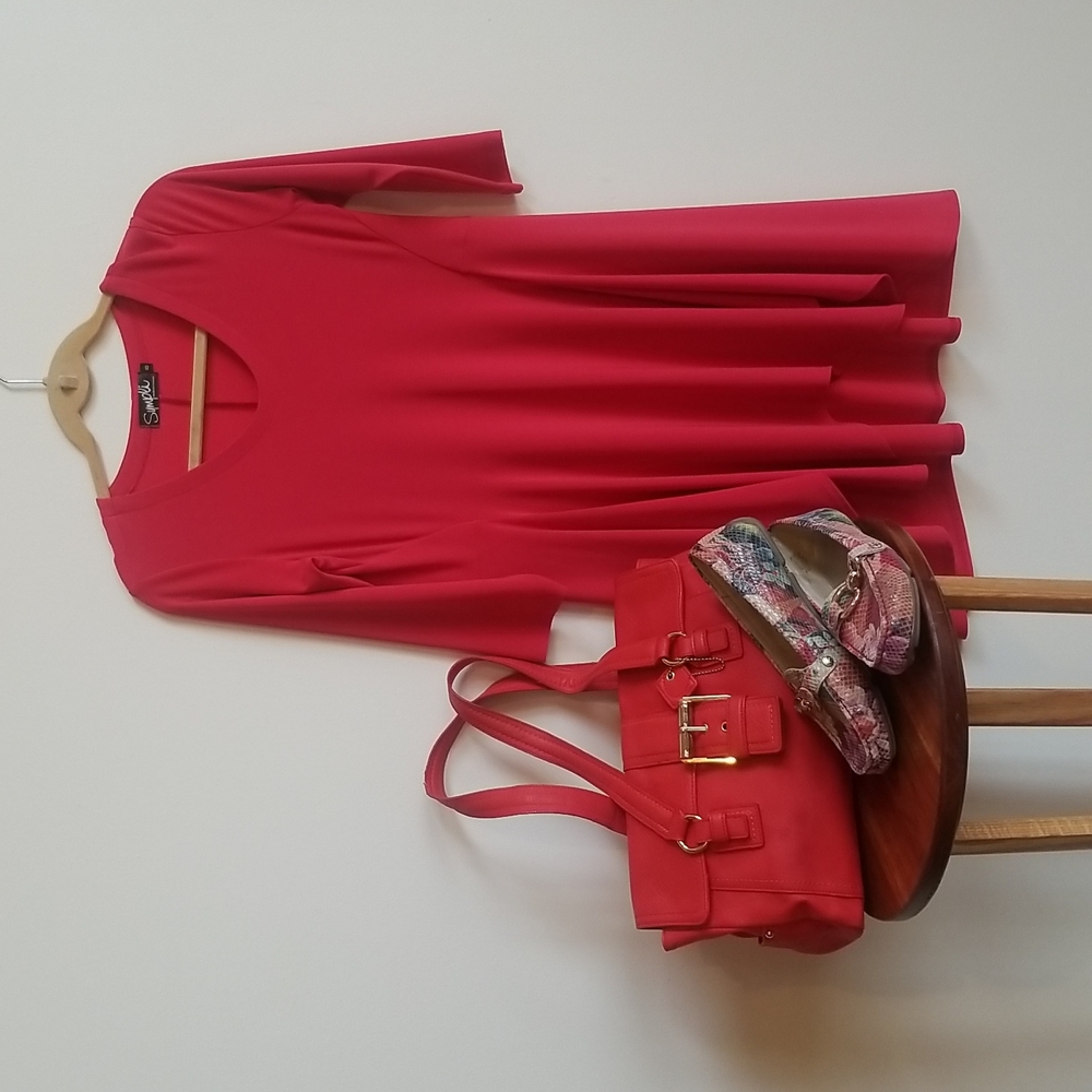 Sympli red  swing flirty dress